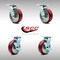 Service Caster 6 Inch SS Poly on Aluminum Swivel Caster Set with Roller Bearings 2 Brakes SCC SCC-SS30S620-PAR-2-TLB-2 - alternate 7